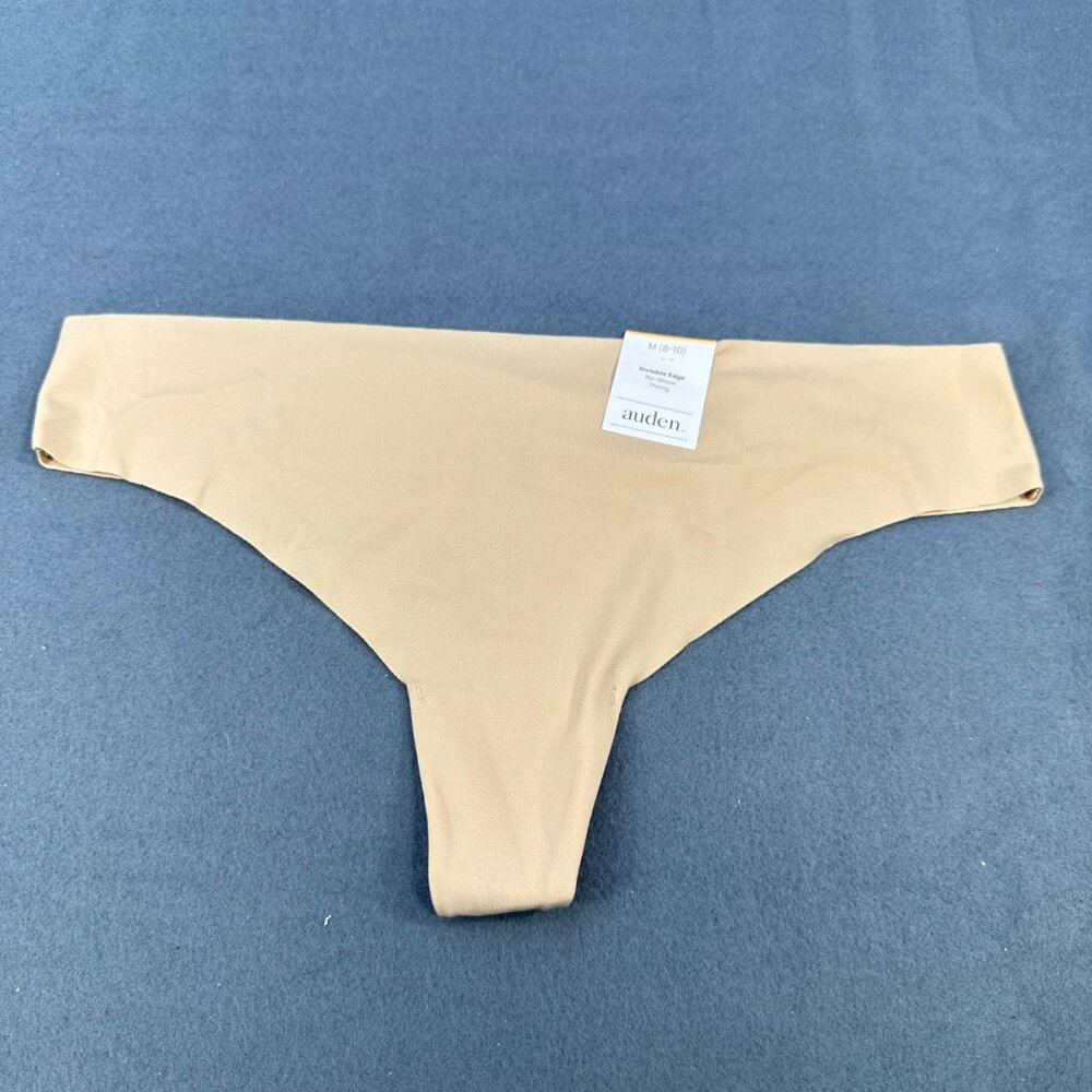 Auden Womens Size Medium 8-10 Panty Thong Invisible Edge No Show Pearl New